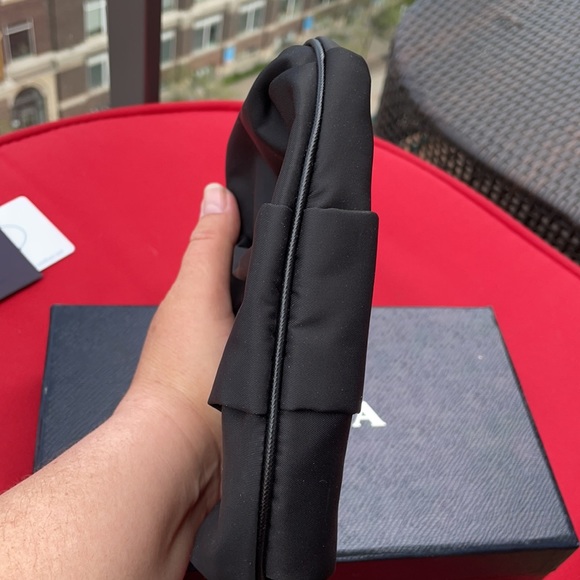 ⛔️SOLD⛔️ PRADA Black Wristlet with Gold accents. - Picture 10 of 16